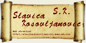 Slavica Kosovljanović vizit kartica